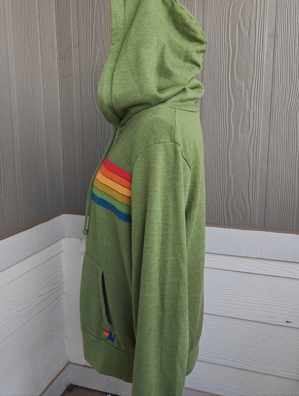 Aviator Nation Size S 5 Stripe Zip-Up Hoodie Unisex - Picture 3 of 12